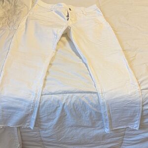 Classic White Straight Leg Women's cotton pants, size 27